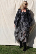 Floral Cape Jacket — Graphite